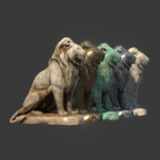 Icon of the asset:Sitting Lion Statue