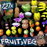 Icon of the asset:Low-poly fruit and vegetables