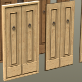 Icon of the asset:Wooden Double Door front handle entrance