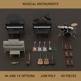 Icon of the asset:Musical Instruments Pack - Realistic - Low Poly