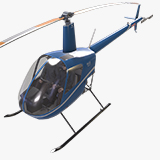 Icon of the asset:Helicopter R22 Blue Complex Animation