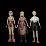 Icon of the asset:3 STYLIZED FEMALE CHARACTERS