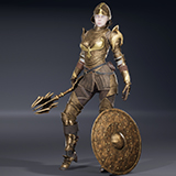 Icon of the asset:Female knight in bronze armor